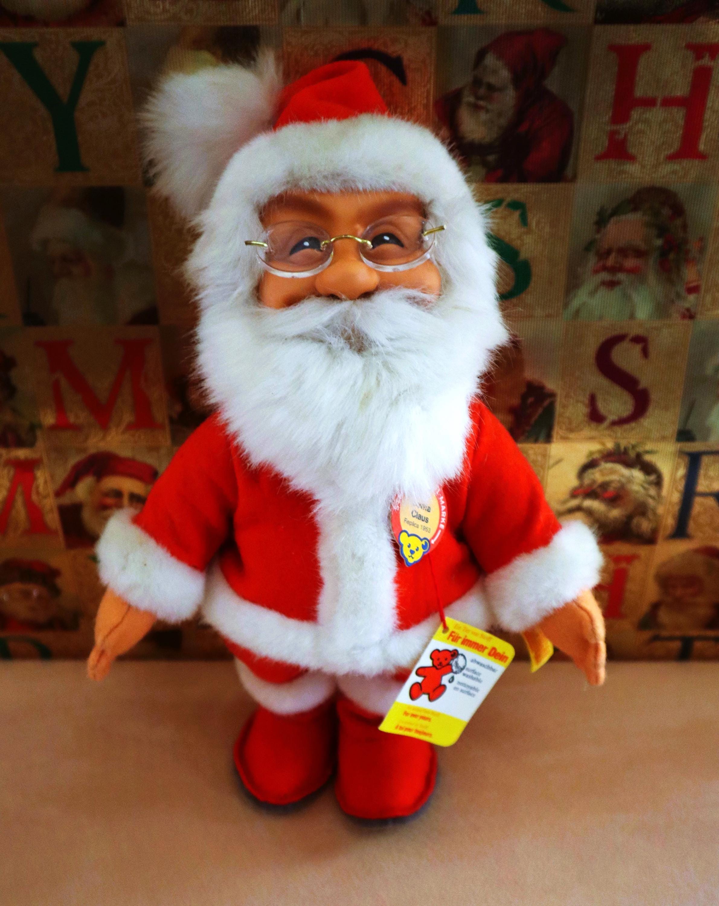 Large Steiff Santa Claus Christmas Character Doll, Replica