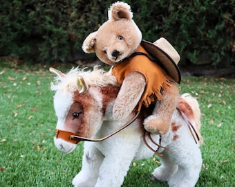 Sale Priced- Steiff Vintage Antique Bison Buffalo Western
