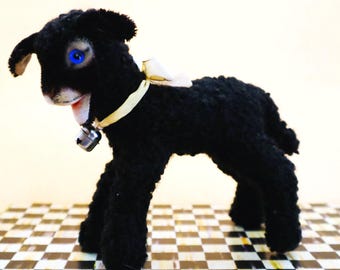 Rare Steiff Lamb Swapl  IDs, Med/Large 22cm Art and Collectibles Sheep Easter Toy Primitive Farm Animal , Antique Doll , 1957-62 only ExC