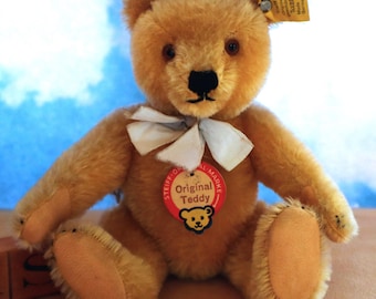 Early Steiff Original Teddy Bear ,US Zone Tag ,ALL IDs, 1950-53, 22cm, Mint !