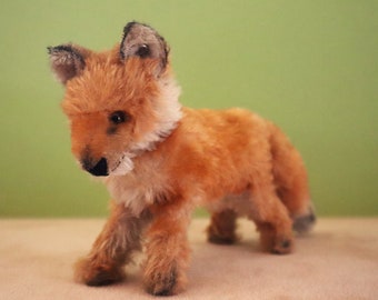 Steiff US Zone Tagged Antique Fox IDs #1317,0 Jointed Neck 1949 MINT v/ Rare German Fuchs Art and Collectibles Toy