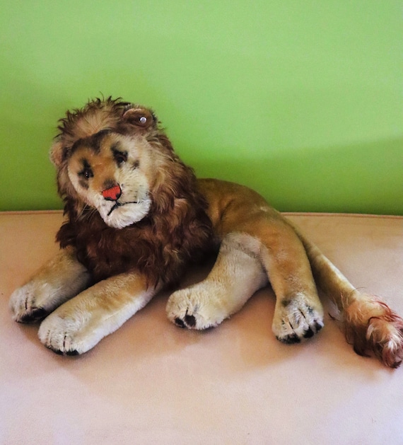 シュタイフ ヴィンテージ ライオンキャット「LEO」、1950年代、ID付き