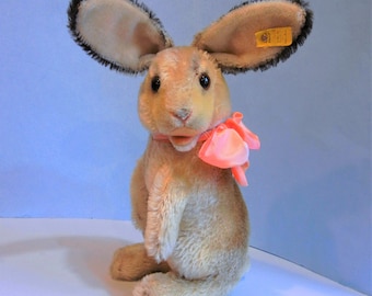 SALE Priced Large Steiff Rabbit Manni IDs #4330,03  1961-1967 (only) German Art and Collectible  Easter Gift Doll Toy Hase v. ExC  Rare !