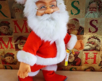 Large Steiff Santa Claus Christmas Character Doll, Replica of Vintage Toy Collectibles 1953 ALL IDs, 14&quot; T