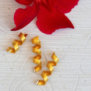 Dread beads Set of 3, Gold color Aluminum hair cuffs, Viking hair jewelry, Rasta accessories, Braided hair decor image 1