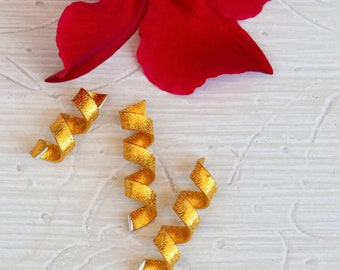 Dread beads Set of 3, Gold color Aluminum hair cuffs, Viking hair jewelry, Rasta accessories, Braided hair decor