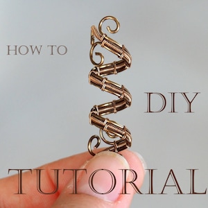 May include: How to DIY Tutorial text with a copper wire spiral sculpture.