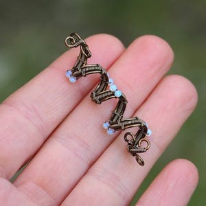 Opalite Wire Wrapped Hair Twister: Bohemian Dreadlock Bead