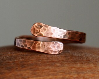 Copper ring, Arthritis Copper Ring for women, solid copper Jewelry, Wrap Ring, Pure Copper Ring, Open stackable ring