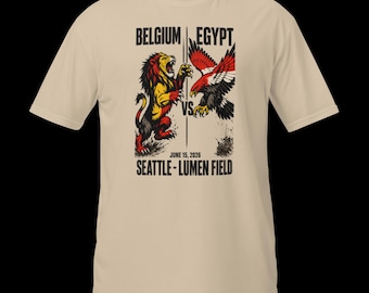 Belgium vs Egypt Seattle 2026 FIFA World Cup Tee | Vintage Soccer Shirt | Host City Graphic Tee | PNW Football Apparel