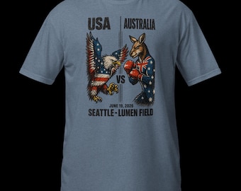 USA vs Australia Seattle 2026 FIFA World Cup Tee | Vintage Soccer Shirt | Host City Graphic Tee | PNW Football Apparel