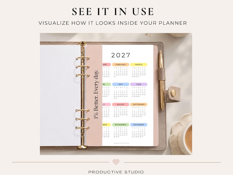 Rainbow 2026 2027 Calendar Printable | Colorful Yearly Overview ...