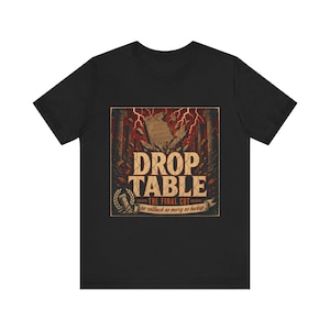 Drop Table The Final Cut Shirt, Vintage Horror Poster Style, Funny DBA SQL Server Tee, Database Admin Gift, Programmer Birthday Gift
