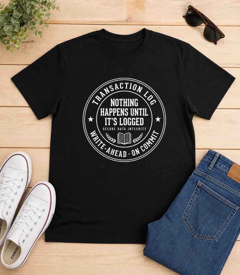SQL Server Transaction Log Tee, Database Admin Humor Shirt, Programmer Birthday Gift image 3