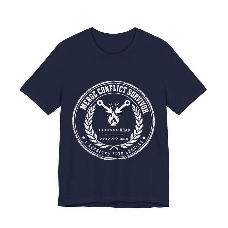 Camiseta de superviviente de conflicto de fusión, camiseta divertida para programadores y desarrolladores de Git imagen 6