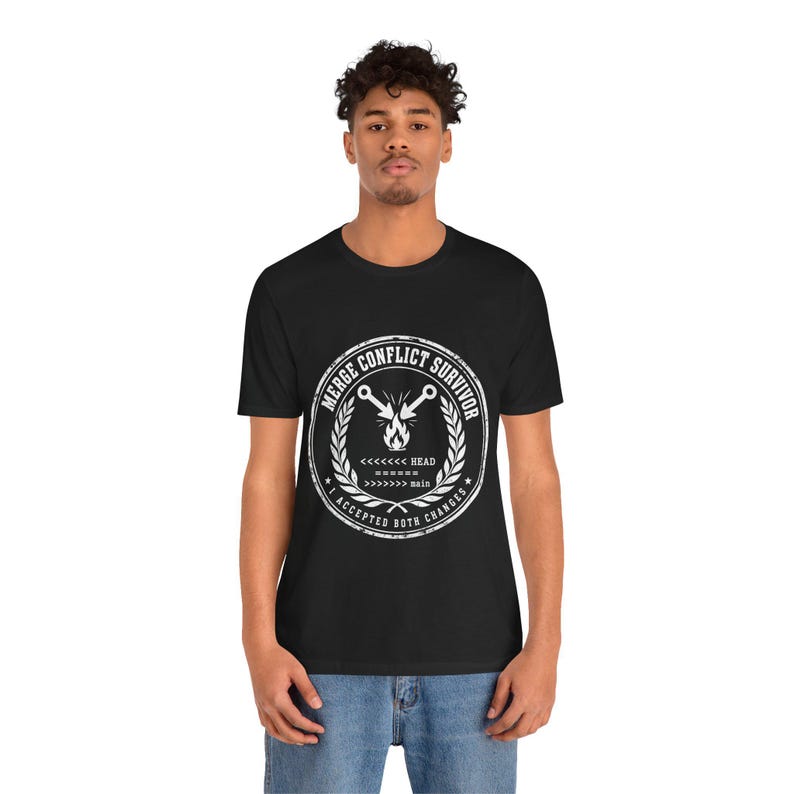 Camiseta de superviviente de conflicto de fusión, camiseta divertida para programadores y desarrolladores de Git imagen 7