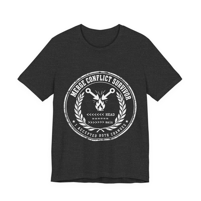Camiseta de superviviente de conflicto de fusión, camiseta divertida para programadores y desarrolladores de Git imagen 5