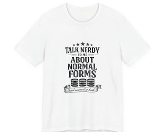 Sprich Nerdy mit mir über normale Formen Shirt, lustiges 300g Bank Spruch, lustiges Geschenk für Programmierer, Programmierer Geburtstag, Muttertagsgeschenk