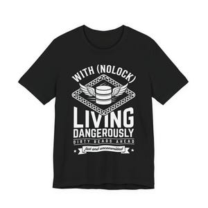 Camiseta "Com Nolock Vivendo Perigosamente", Camiseta engraçada para DBA de SQL Server, Presente com humor picante para administrador de banco de dados, Humor SQL, Aniversário de Programador