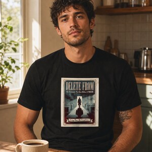 DELETE FROM SQL Server Tee, Database Programmer Humor, Retro Noir Shirt image 8