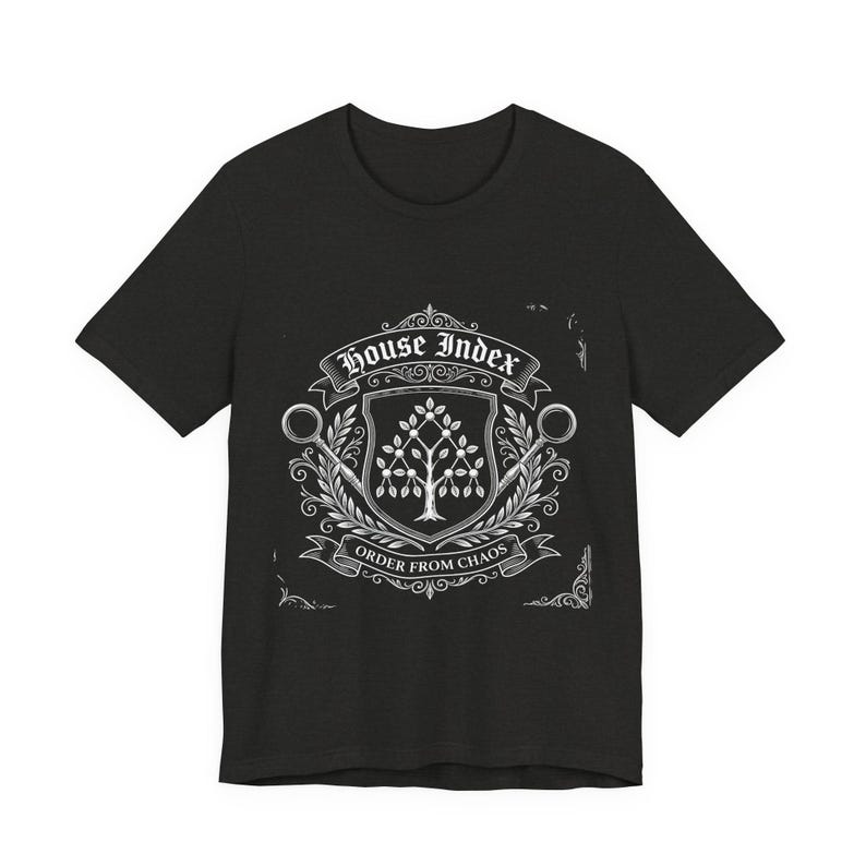 House Index Shirt, Funny SQL Server DBA Tee, Database Index Performance Tuning Gift, Developer Programmer Humor, Crest Tee image 3