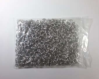 Stainless Steel Jump Rings: 1/4", 14AWG Chain Mail, QTY 500