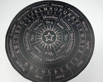 Pendulum Mat Scrying Dowsing Divination Board Magics Meditation Decision Plate Metaphysical Message Board Witch Altar Supplies
