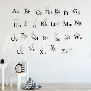 Alphabet Wall Decals ABC Wall Sticker Alphabet Vinyl - Etsy UK