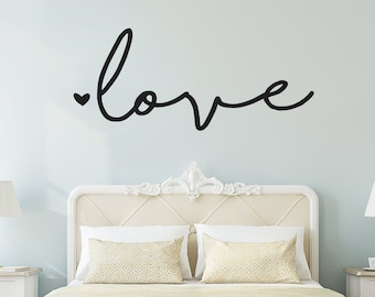 Love Wall Decal, Bedroom Decor, Love Wall Sticker, Living Room Wall Decals, Love Wall Decor - ID372