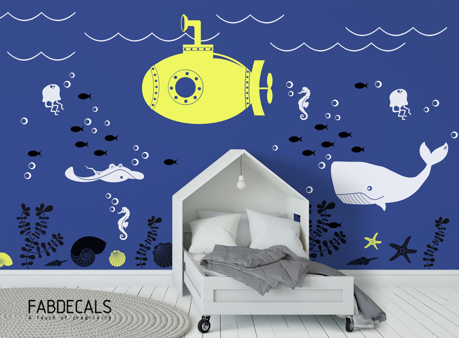 Underwater Wall Decals Large Submarine Decal Boys Room Etsy Canada
