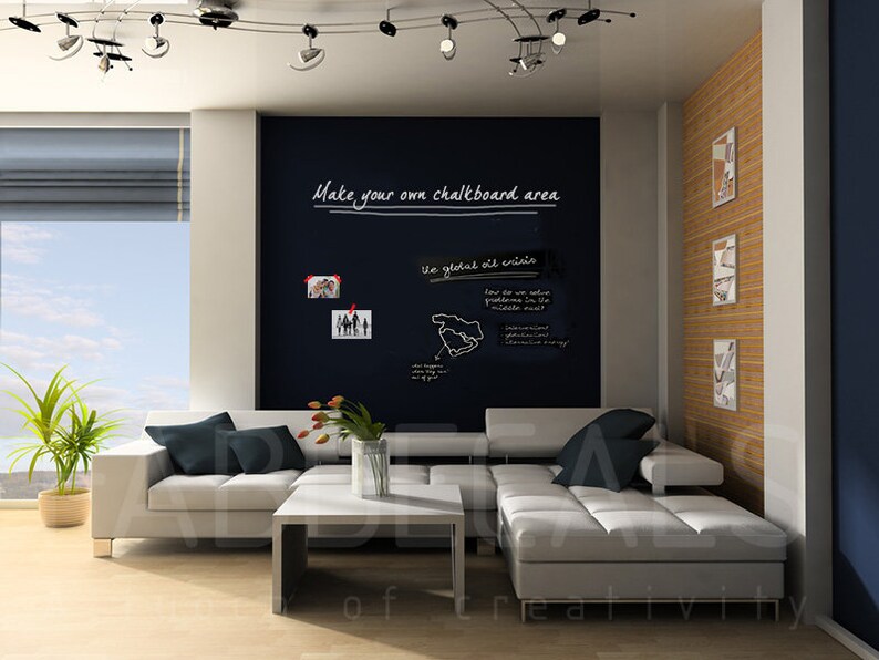 Large Chalkboard Wall Decal Diy Make Your Own Area Or Sign Self Adhesive 416