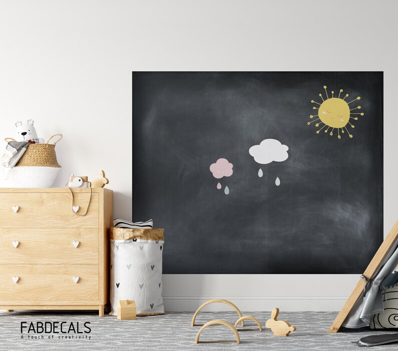 Large Chalkboard Wall Decal Peel and Stick Chalkboard Etsy