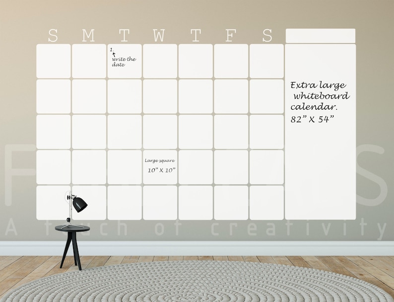large whiteboard wall calendar