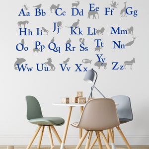 Alphabet Wall Decals ABC Wall Sticker Alphabet Vinyl - Etsy UK