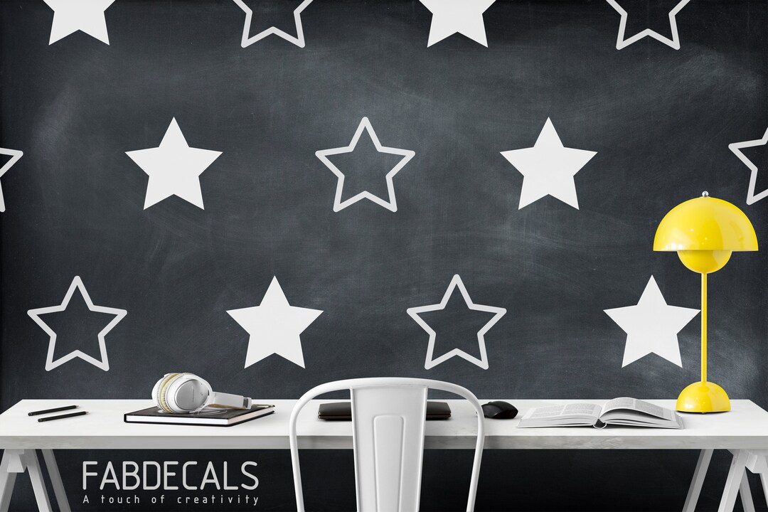 Big Star Wall Decals Boys Room Decorremovable Vinyl Wall Etsy