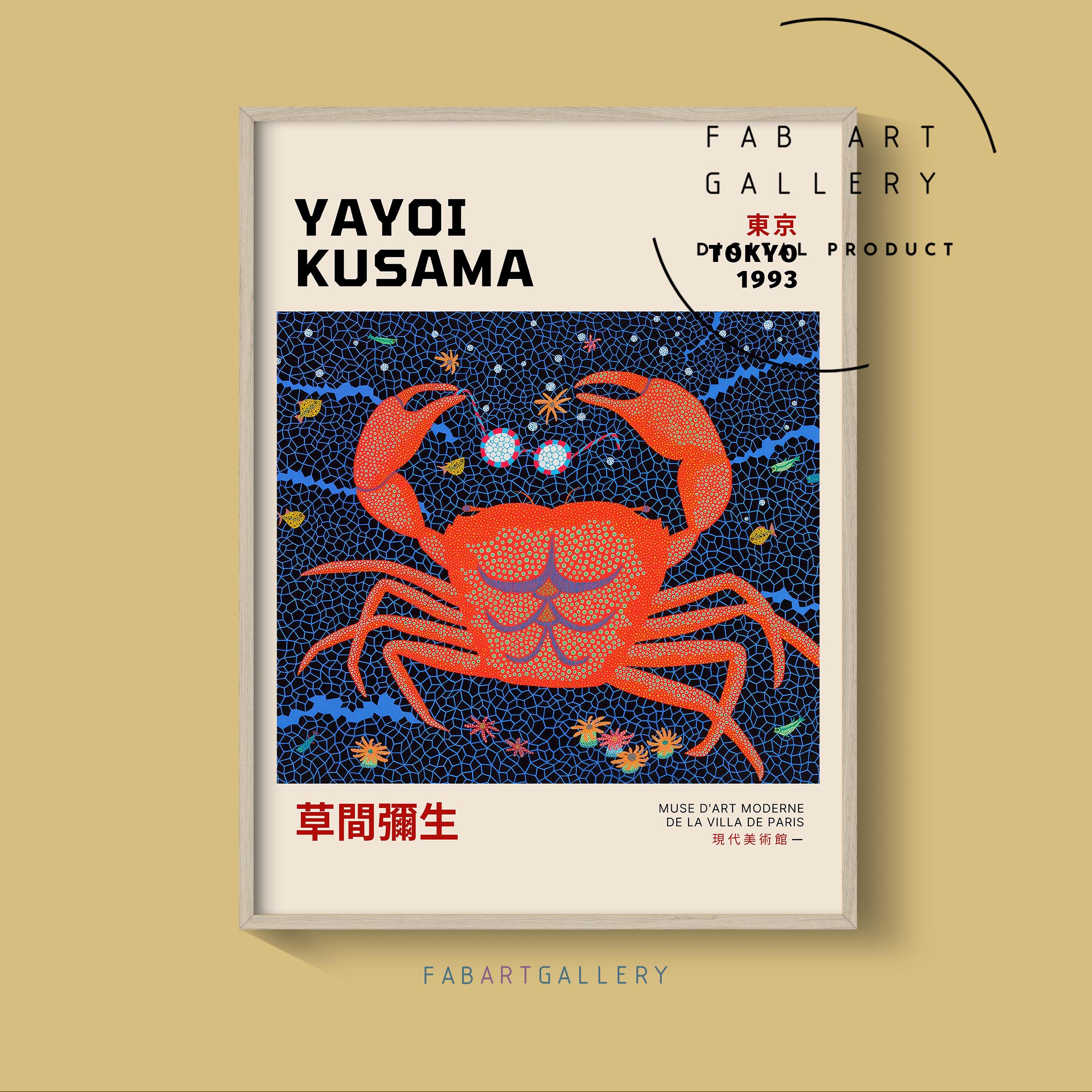 KYNEADAPTATIONFukuokaArtMuseumポスター 2枚セット Yayoi Kusama Crab Poster, Bauhaus Style Print (digital Download