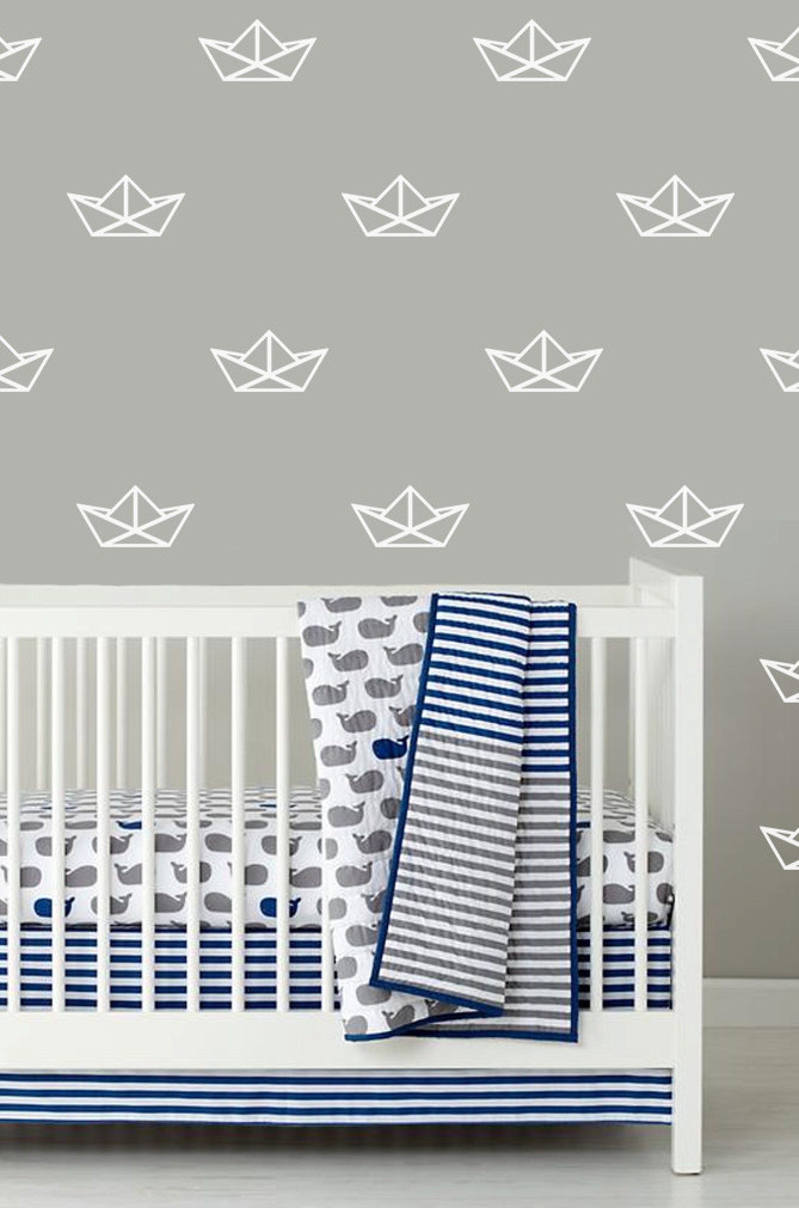 Paper Boat Wall Decals Nursery Decor Bathroom Decor Wall Etsy