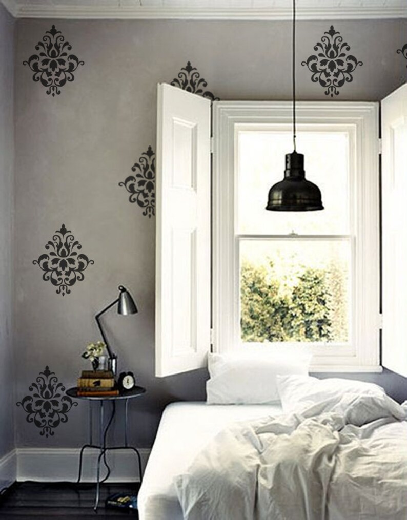 Damask Wall Decal Home Decor Living Room Decals Stickers Bedroom Girls Id664