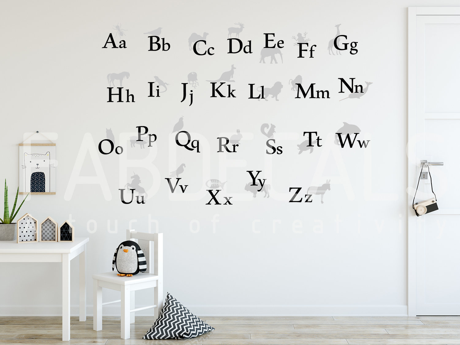 Alphabet Wall Decals ABC Wall Sticker Alphabet Vinyl Etsy UK