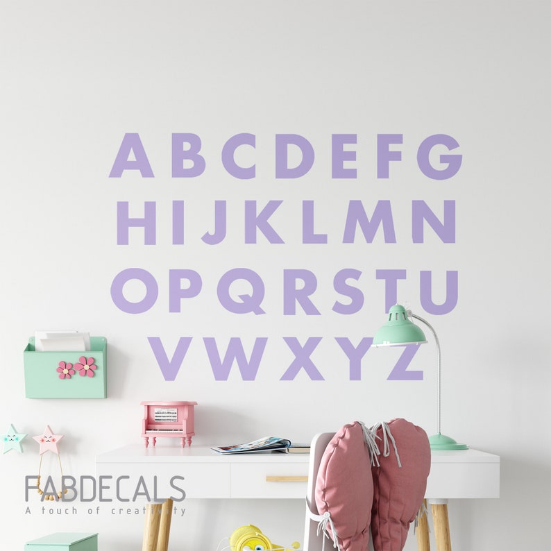 Kids Alphabet Letters Boys Wall Decals ABC Wall Sticker Etsy