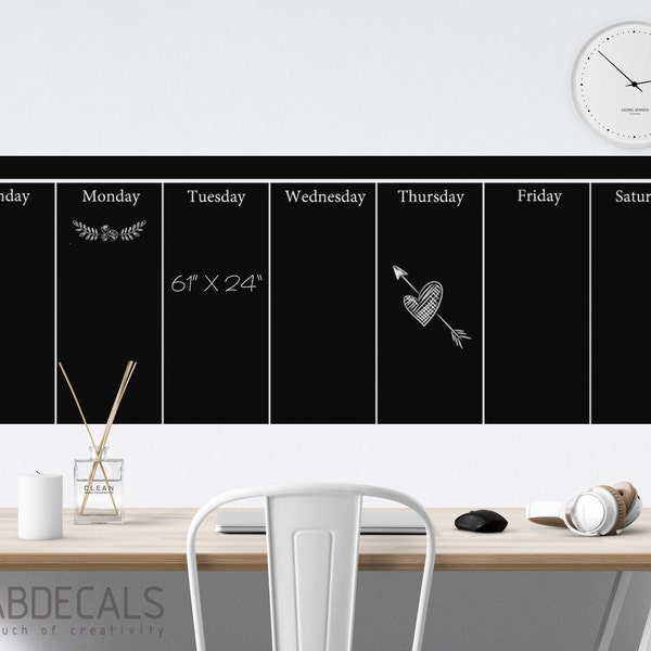 Chalkboard Calendar Etsy