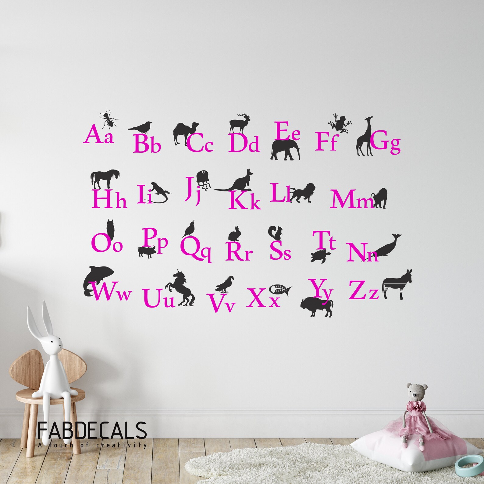ABC Wall Decal Kids Room Decor Back to School Alphabet Etsy