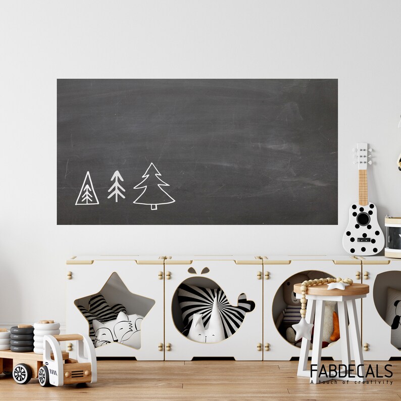 Chalkboard Wall Sticker Peel And Stick Chalkboard Office And Etsy