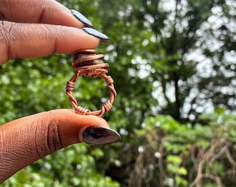 Anillo de cobre con jaspe sangre de dragón