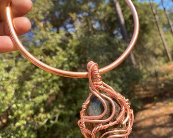 Labradorite Copper Pendant Necklace