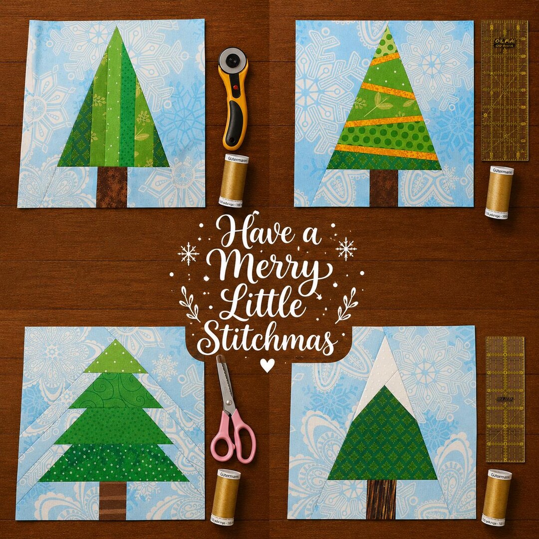 Christmas Tree Quilt Block Foundation Paper Piecing PDF Pattern | Baker ...