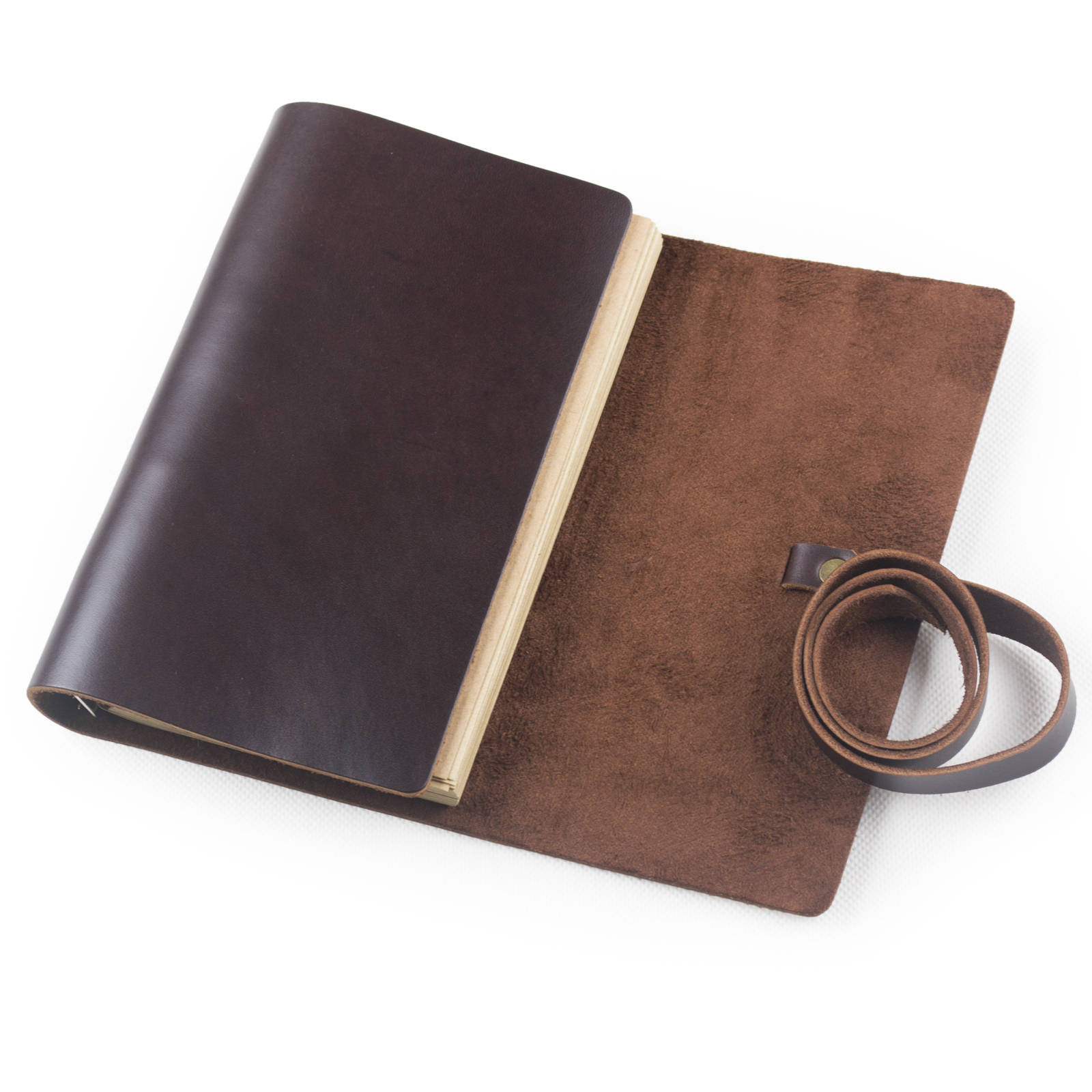 Classic Leather Journal Refillable With Strap Loose Leaf Etsy