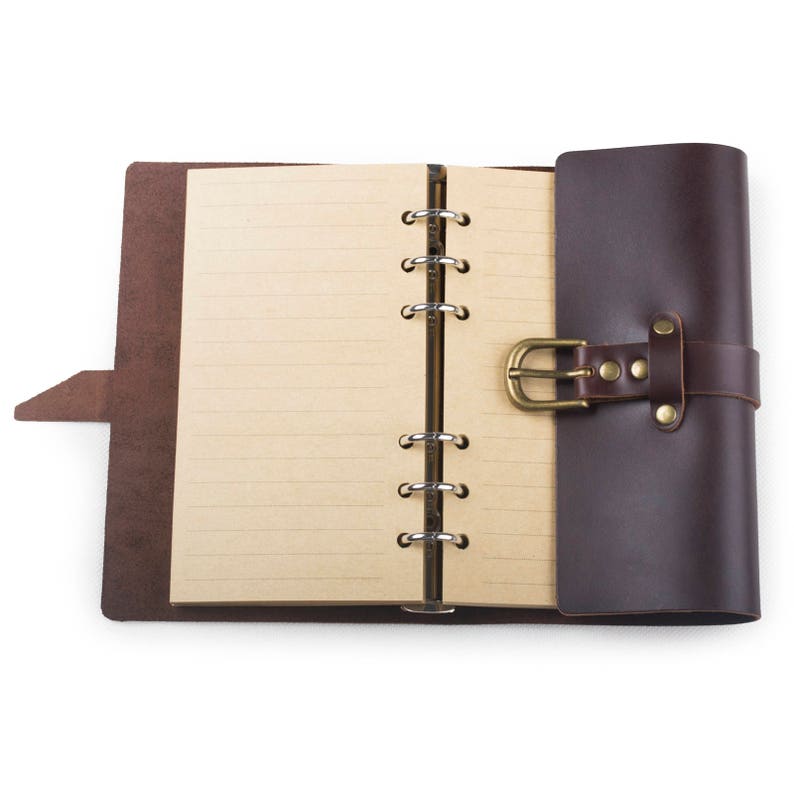 Classic Leather Journal Notebook Refillable With Strap Buckle Etsy