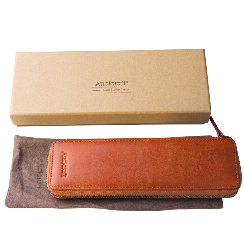 Ancicraft Pencil Case Leather Pouch Fountain Pen Holder With Etsy