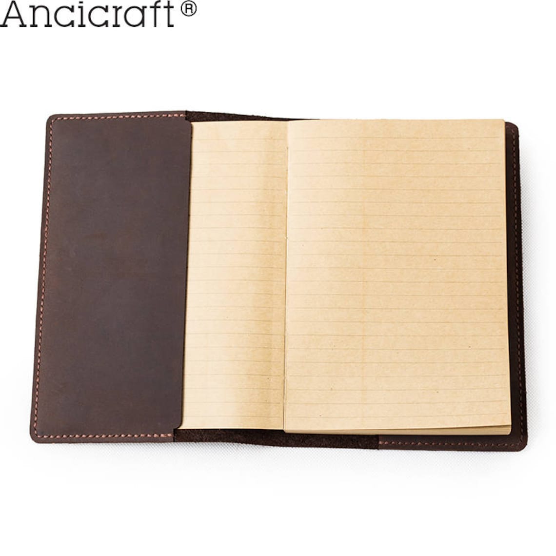 Refillable Leather Journal With Vintage Lock Pen Loop Blank Etsy